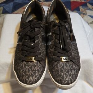 Michael Kors Women's Monogram Black Sneakers